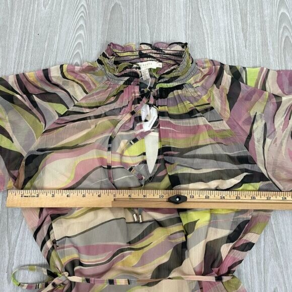 Ted Baker Zeenaa Blouson Sleeve Zebra Print Mini Dress Dusty Pink Ted 2/ US 6 - Picture 10 of 11